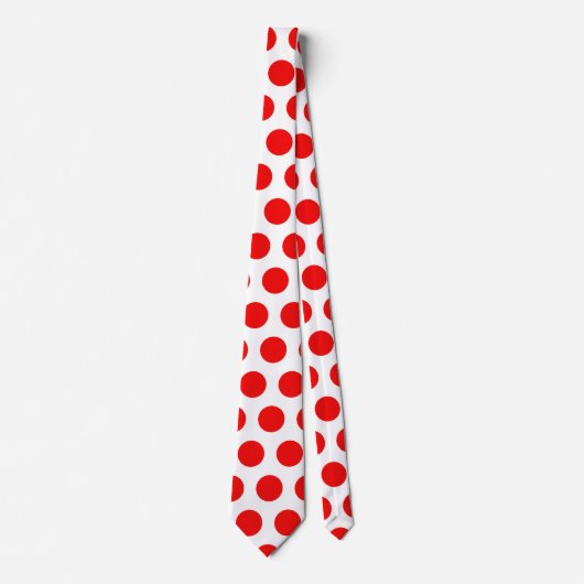 Cravate de point Polka rouge (Devant)