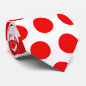 Cravate de point Polka rouge (Roulé)
