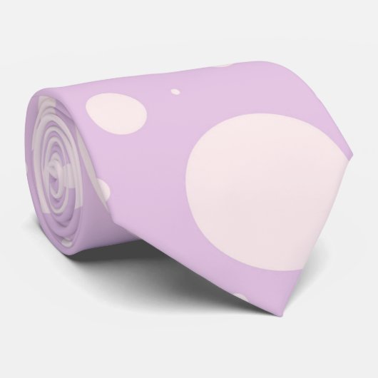 Cravate de points Polka pourpre pour lui (Roulé)