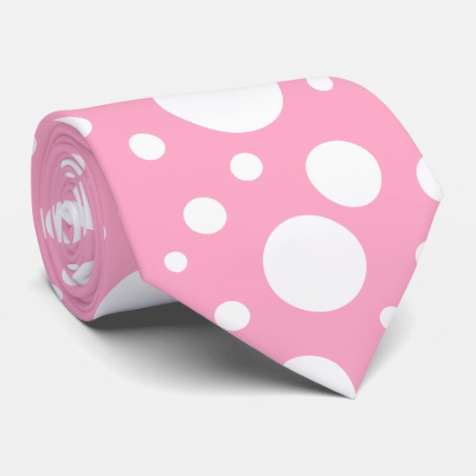 Cravate de points roses (Roulé)