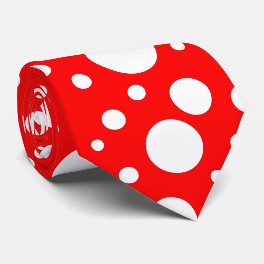 Cravate de points rouges (Roulé)