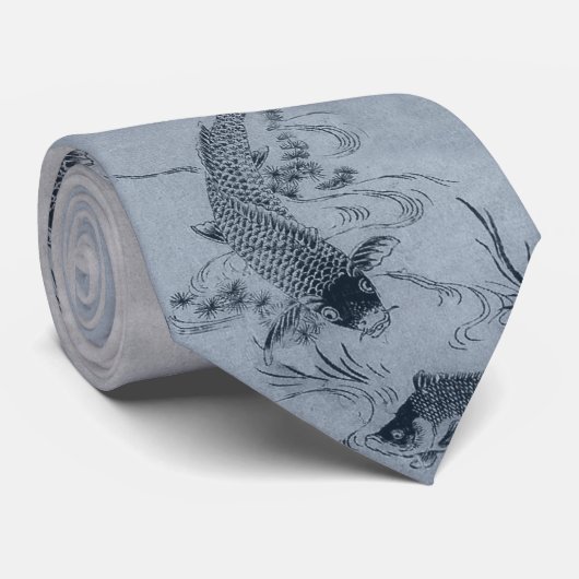 Cravate de poissons de Koi (Roulé)