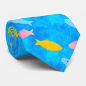 Cravate de poissons de natation (Roulé)