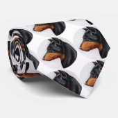 Cravate de portrait de Pinscher de dobermann (Roulé)