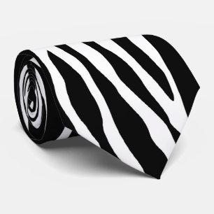 Cravate de poster de animal de motif Zebra