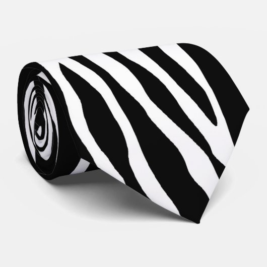 Cravate de poster de animal de motif Zebra (Roulé)