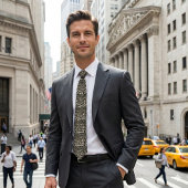 Cravate de Poster de animal Léopard noir et blanc