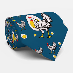 Cravate de poulets rétro