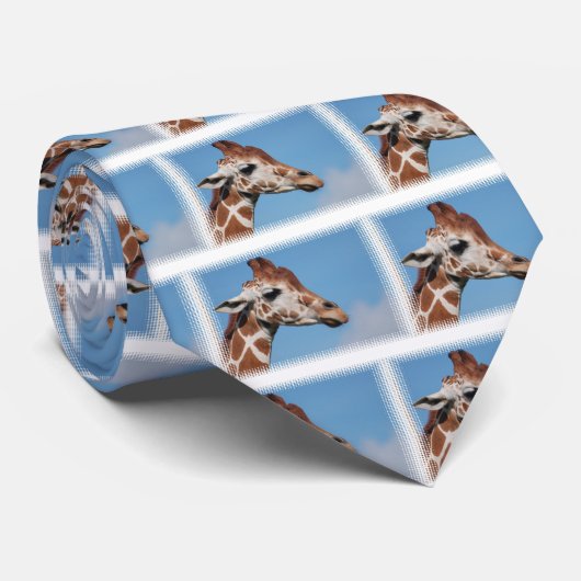 Cravate de profil de girafe (Roulé)