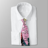 Cravate de puzzle coloré (Attaché)