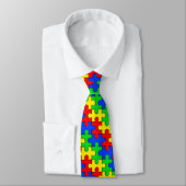 Cravate de puzzle de sensibilisation sur l'autisme (Attaché)