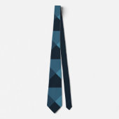 Cravate de pyramides bleu foncé (Devant)