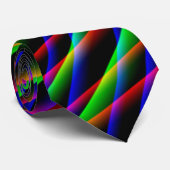 Cravate de rayure piquée par arc-en-ciel (Roulé)