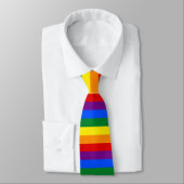 Cravate de rayures d'arc-en-ciel (Attaché)