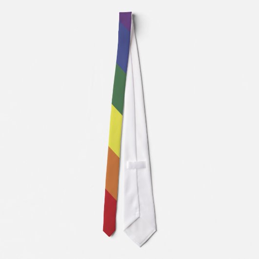 Cravate de rayures de couleur de fierté d'égalité (Dos)