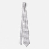 Cravate de rayures diagonales gris clair et blanc (Dos)
