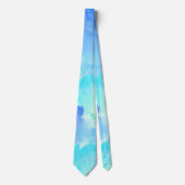 Cravate de regard d'aquarelle de bleu et de (Devant)