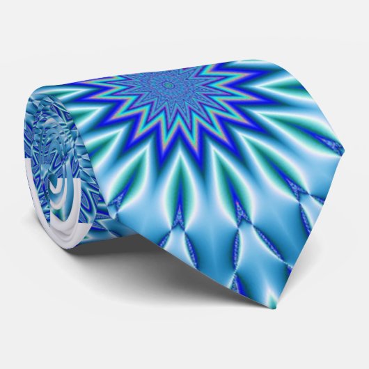 Cravate de robe de fractale des hommes bleus de (Roulé)