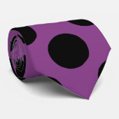 Cravate de robe de point de polka des hommes - (Roulé)