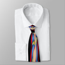 cravate de robe multicolore