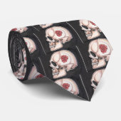 Cravate de roses de N de crâne ' (Roulé)