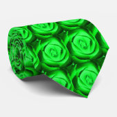 Cravate de roses verts (Roulé)