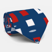 Cravate de rouge, blanche et bleue (Roulé)