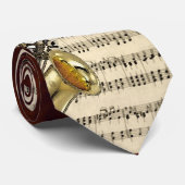 Cravate de saxophone et de musique de piano (Roulé)