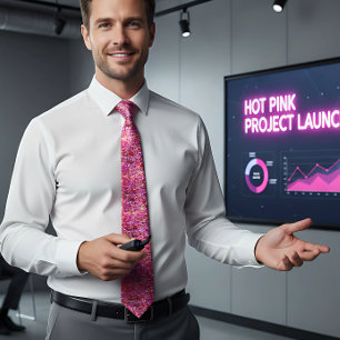 Cravate de séquence rose chaud