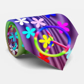 Cravate de Sgn- flower power de paix (Roulé)
