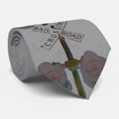 Cravate de signe de croisement de chemin de fer, (Roulé)