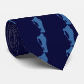 Cravate de silhouette de joueur de hockey (Roulé)