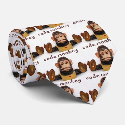 Cravate de singe de code de programmeur de (Roulé)