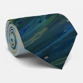 Cravate de soie sous-marine de l'océan par Juul (Roulé)