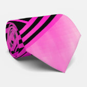 Cravate de souffle noir et rose (Roulé)