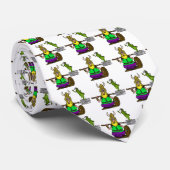 Cravate de St Urho avec la sauterelle de paix (Roulé)