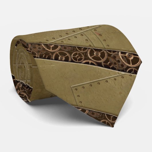 Cravate de Steampunk - rivets et vitesses (Roulé)