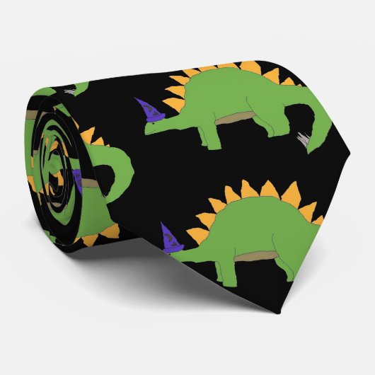 Cravate de Stegosaurus de magicien (Roulé)