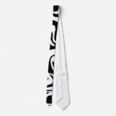 Cravate de style noir et blanc Abstrait (Dos)