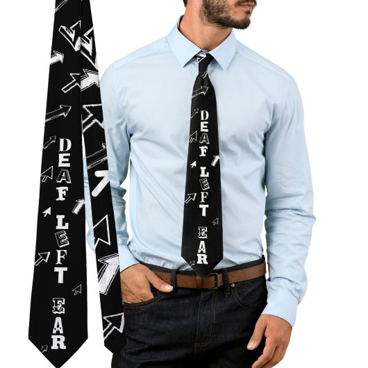 Cravate de surdité sourde à l'oreille gauche