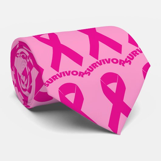 Cravate de survivant rose Ruban (Roulé)