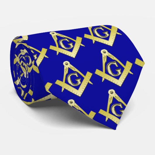 Cravate de symbole de franc-maçonnerie (Roulé)