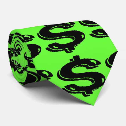 Cravate de symbole dollar (Roulé)