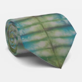 Cravate de teinture à carreaux bleu vert (Roulé)
