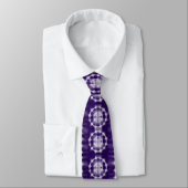 Cravate de teinture violet africain imprimé (Attaché)