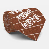 Cravate de texte personnalisé avec conception de m (Roulé)