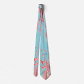 Cravate de texture marbrage vert et rose (Dos)