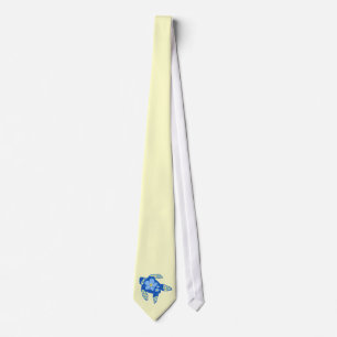 Cravate de tortue de mer de fleur de Forgetmenot