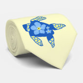 Cravate de tortue de mer de fleur de Forgetmenot (Roulé)
