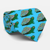 Cravate de tortue de Pscyhadelic - bleu électrique (Roulé)